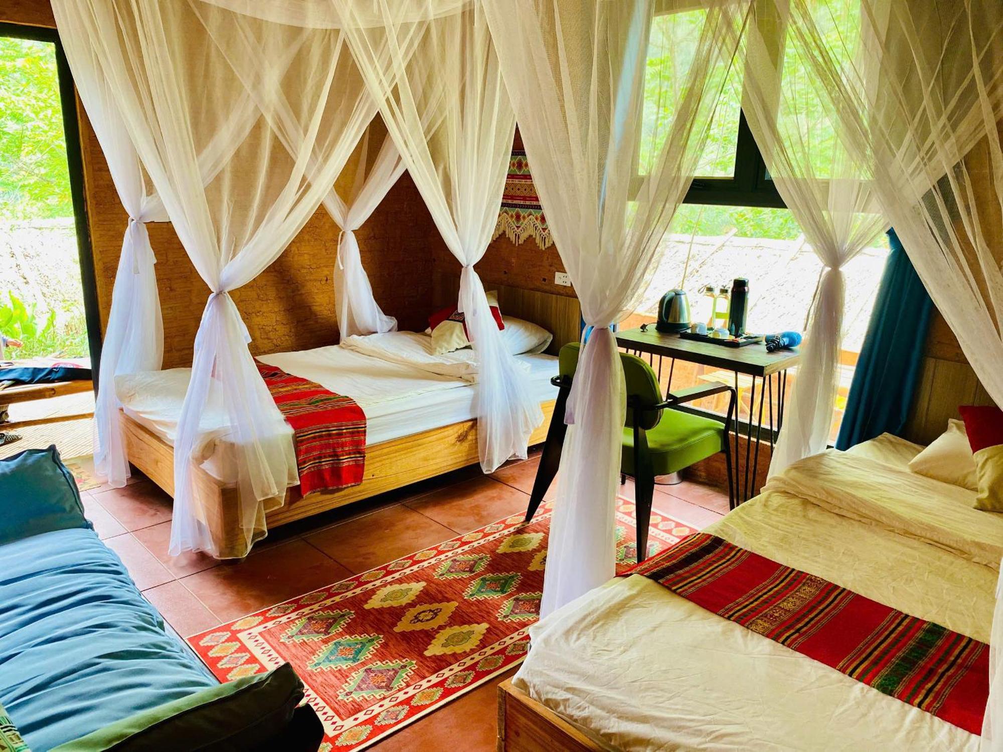 Pu Luong Homestay & Tours Huong Ba Thuoc Екстер'єр фото